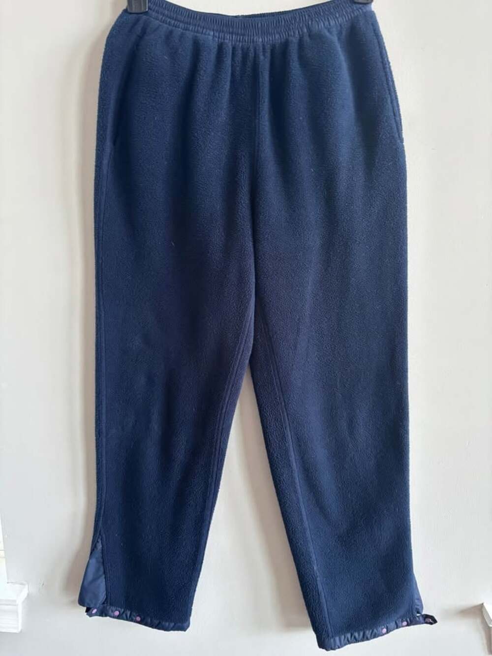 VTG 1992 Patagonia Synchilla Fleece Pants Mens M Navy Made in USA Snap Cuff F2